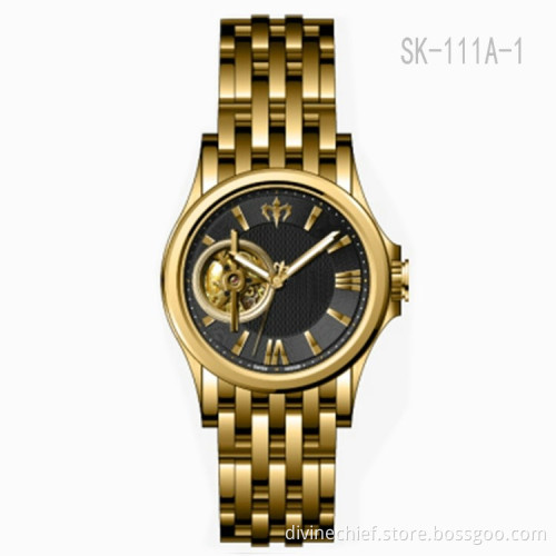 Fashion High Quality 316L Stainless Steel Automatic Skeleton Men Wrist Watches